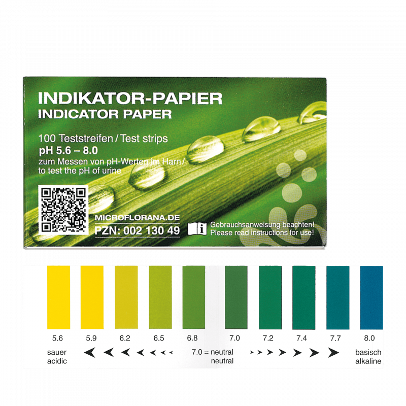 Indikatorpapier pH 5.6 - 8.0, 100 Teststreifen