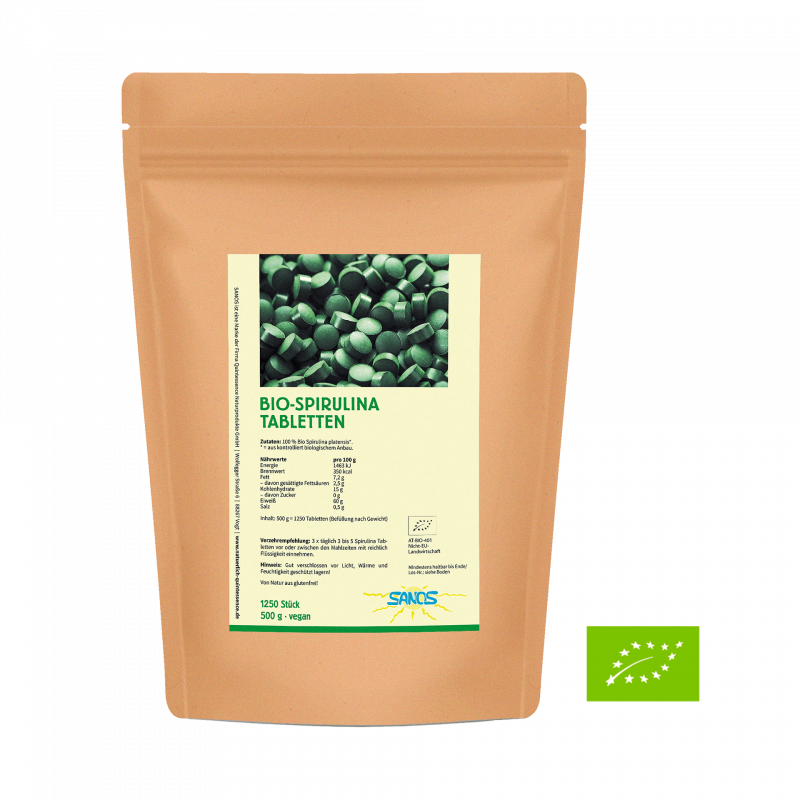 Bio-Spirulina Tabletten, 1250 Stück, 500 g